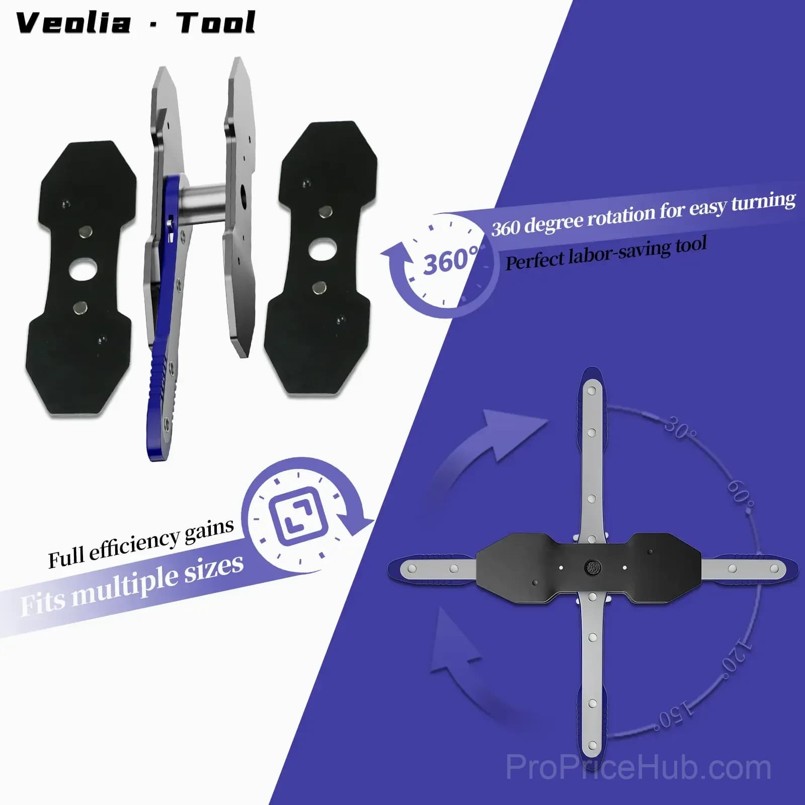 Brake Caliper Piston Press Tool – 360° Rotating Ratchet Wrench - View 6
