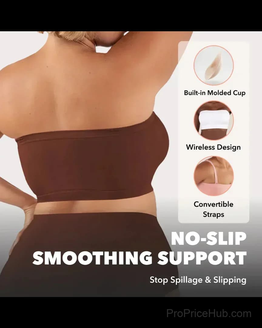 Wireless Backless Bandeau Bra Plus Size Convertible Straps - View 5