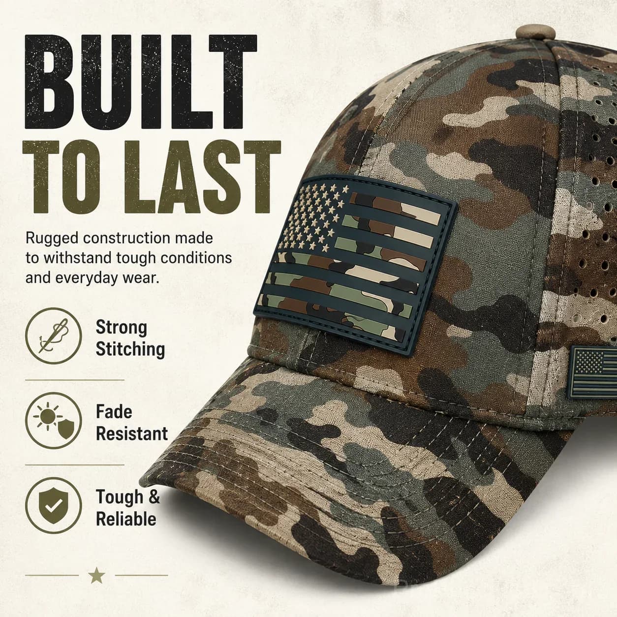 USA Flag Pattern Baseball Cap - View 7