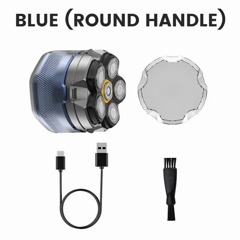 6D Waterproof Razor Kit with Round Handle, Blue - Main