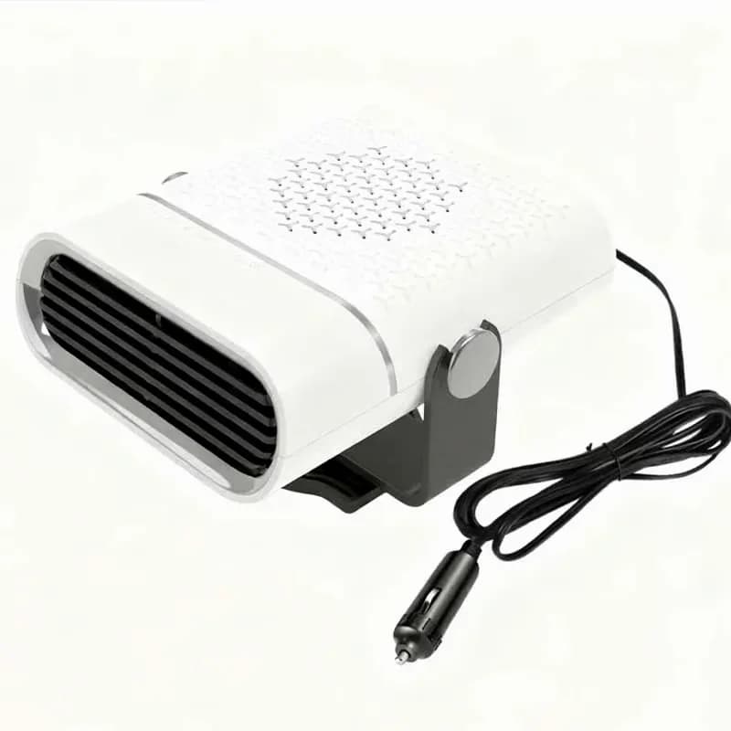 2-in-1 12V Portable Car Heater, 360° Rotating, Black - View 9