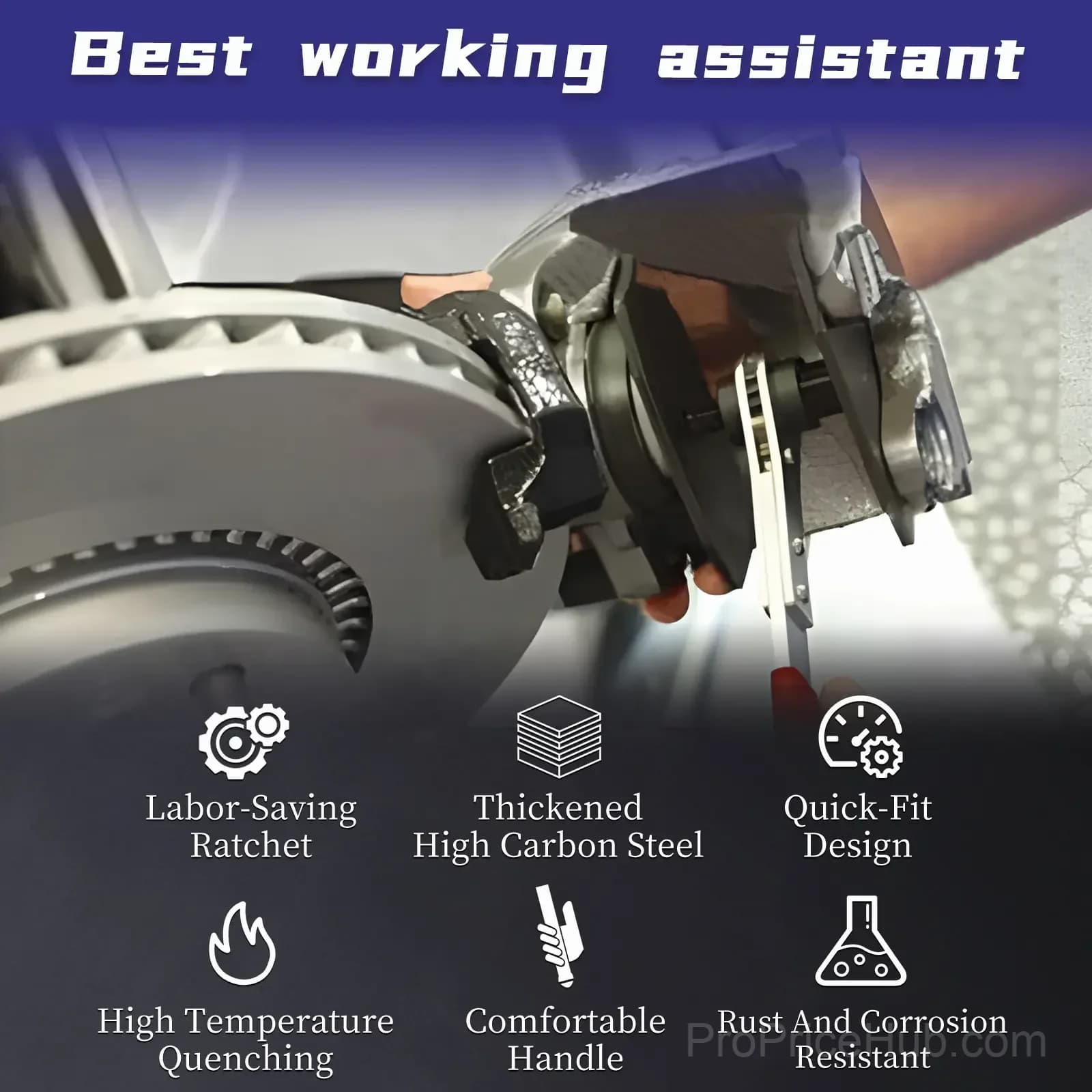 Brake Caliper Piston Press Tool – 360° Rotating Ratchet Wrench - View 5