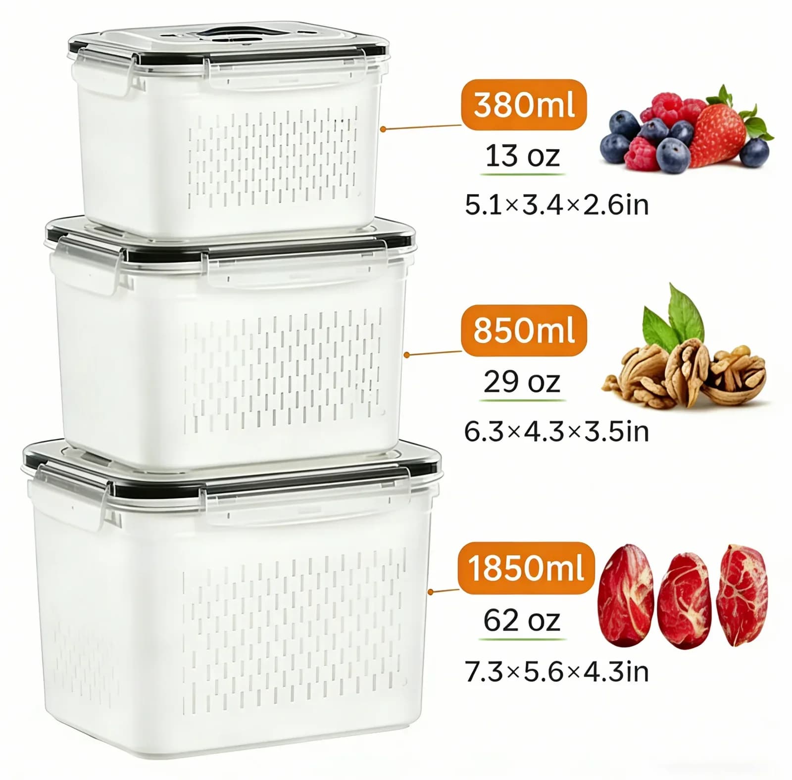 TroveHand Fruit & Vegetable Storage Box Set - Main