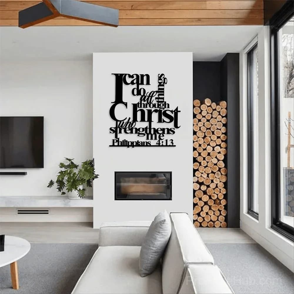 Philippians 4:13 Metal Wall Decor – I Can Do All Things - View 5