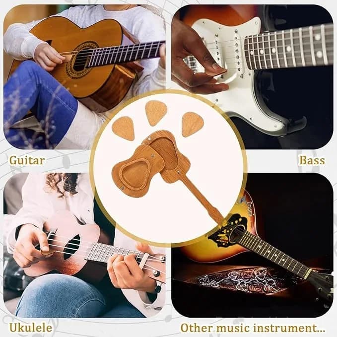 Wooden Acoustic Guitar Pick Box - View 3
