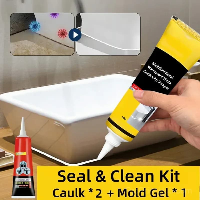 Waterproof White Caulk 150ml with Narrow Nozzle and Scraper - View 9