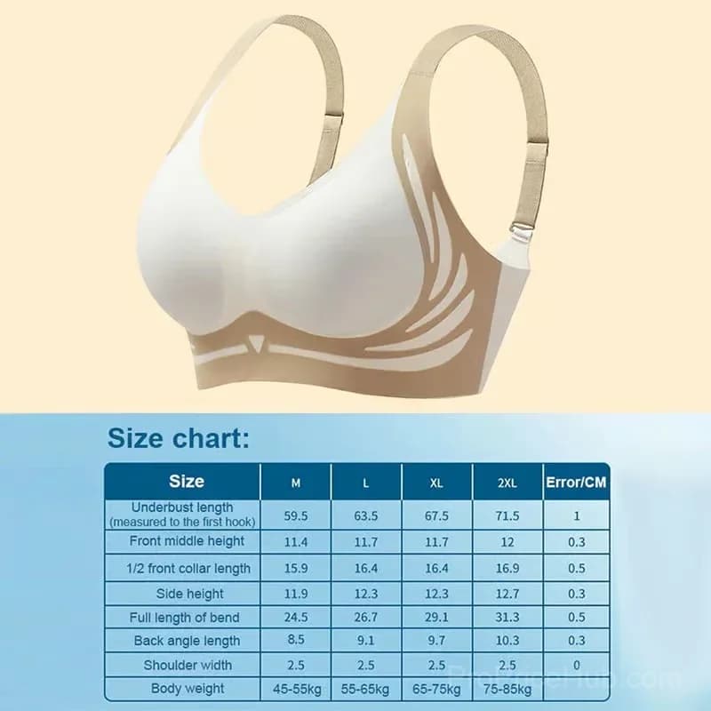 Women's Wire-Free Push-Up Anti-Sagging Bra, Green, M (B/C) - View 12