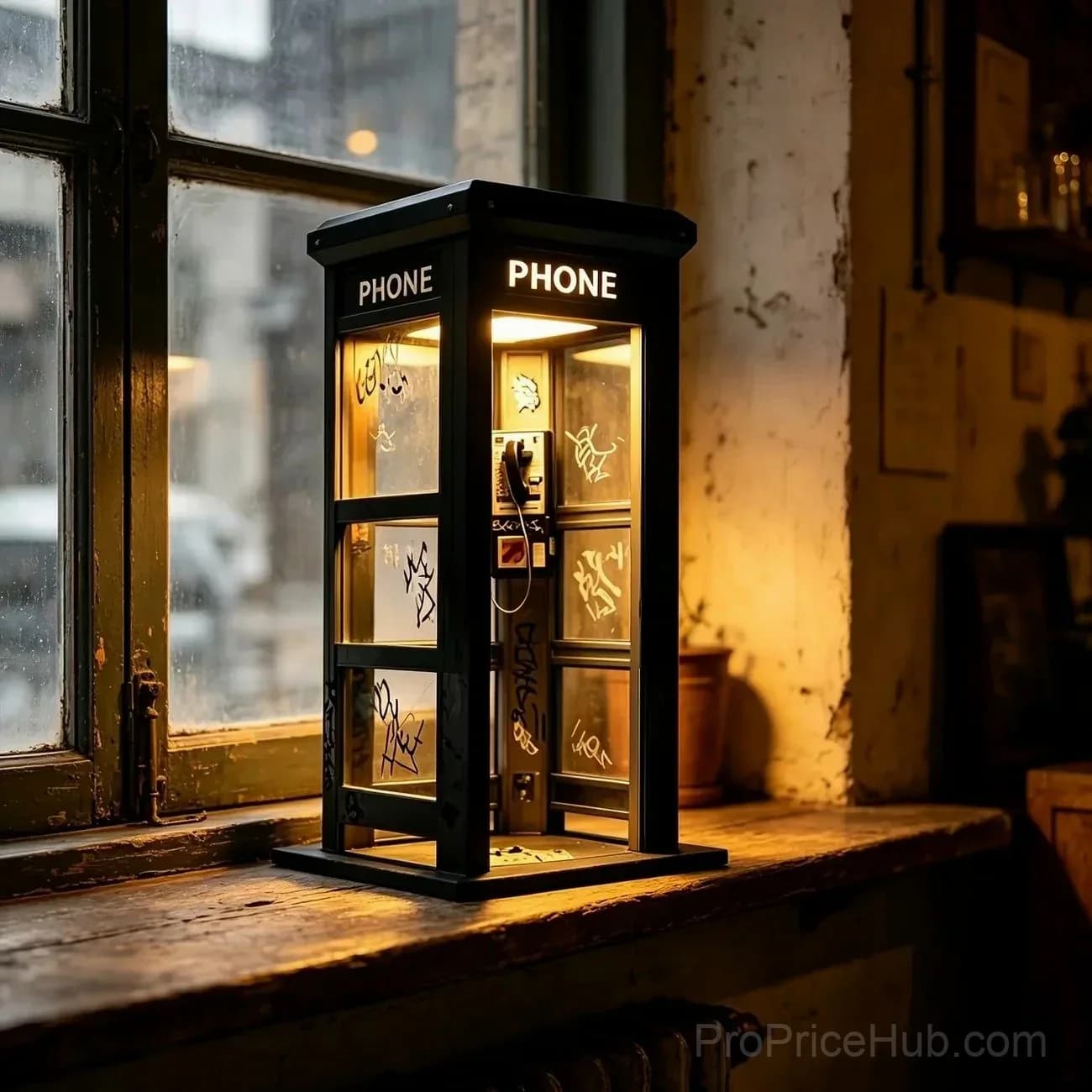 Vintage Phone Booth Ambient Lamp - View 11