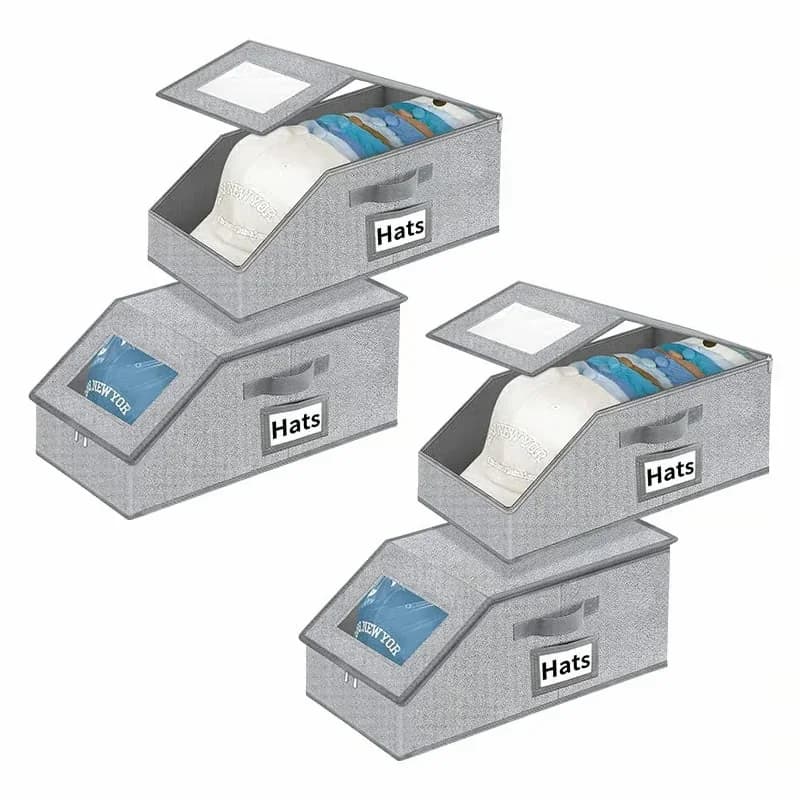 Stackable Baseball Hat Organizer, 1-Piece Cap Storage Rack - View 3