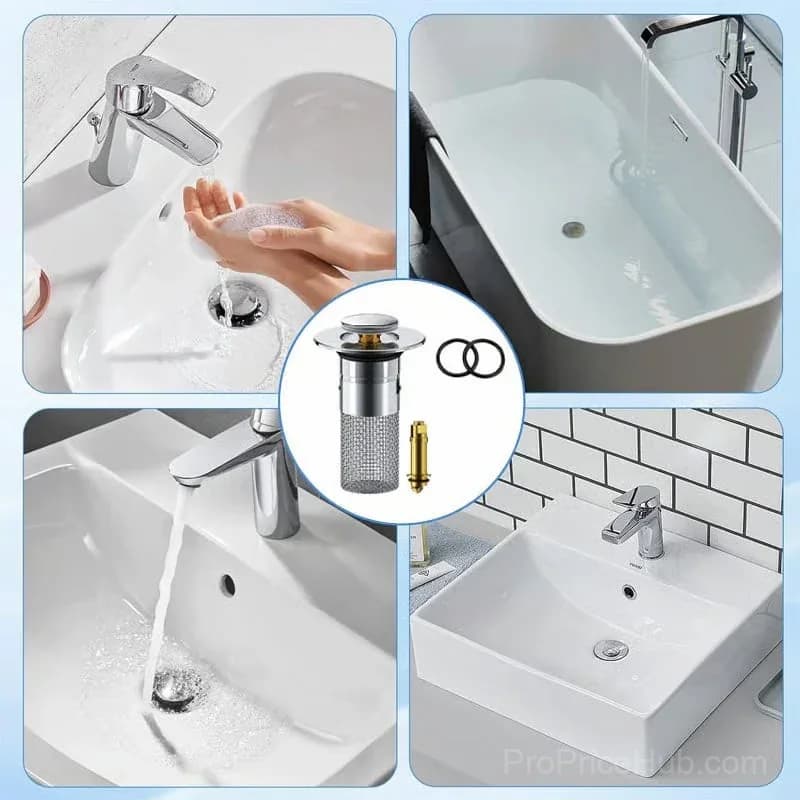Sink Drain Strainer to Help Prevent Clogs - Alt