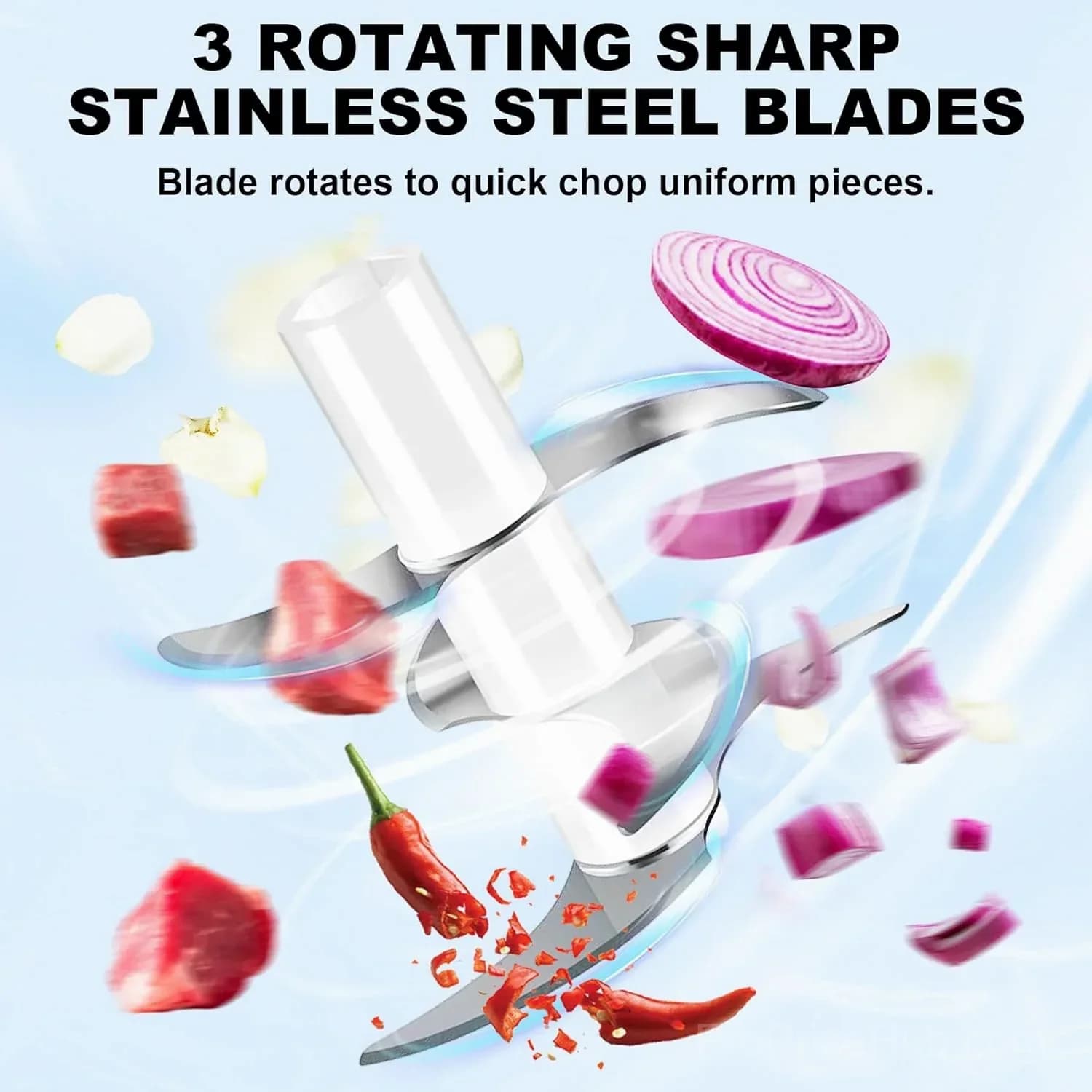 Portable Mini Food Chopper - Compact Vegetable Cutter - View 8