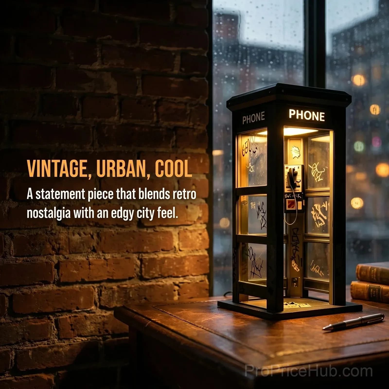 Vintage Phone Booth Ambient Lamp - View 5
