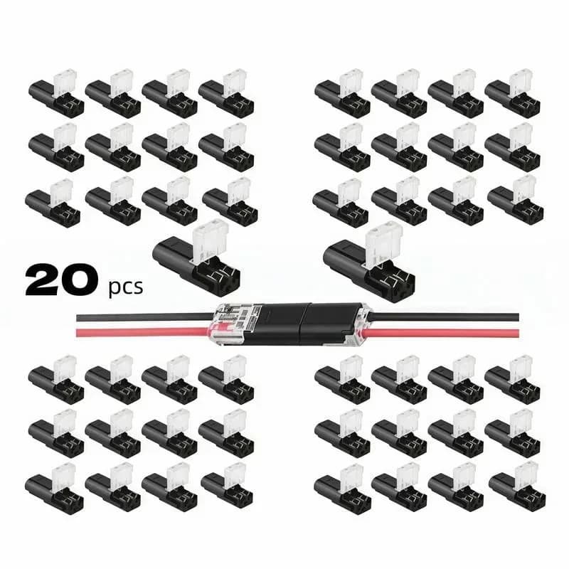 Double-Wire 2-Pin LED Light Strip Plug-in Connector - Main