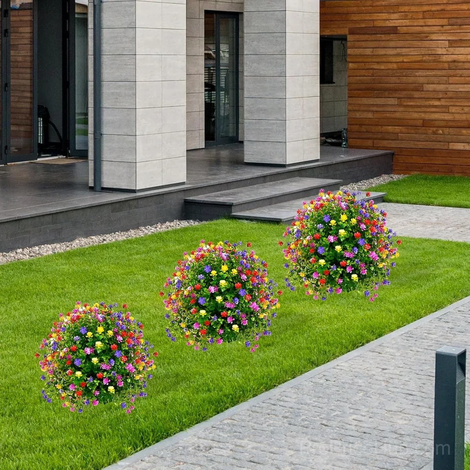 Artificial Potted Trees with Ground Stakes - View 4
