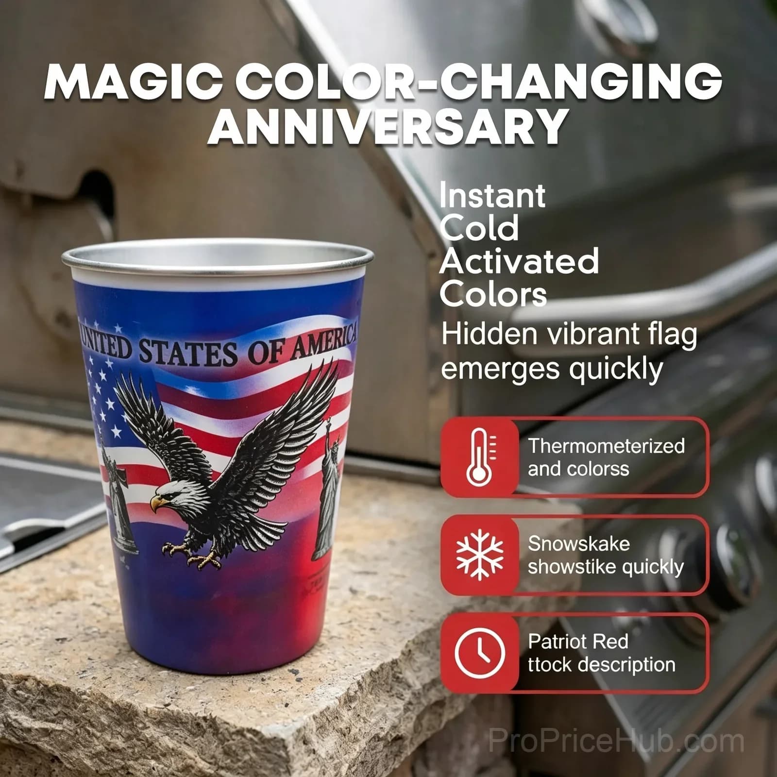 Magic Color-Changing Anniversary Tumbler, 1 Piece - Main