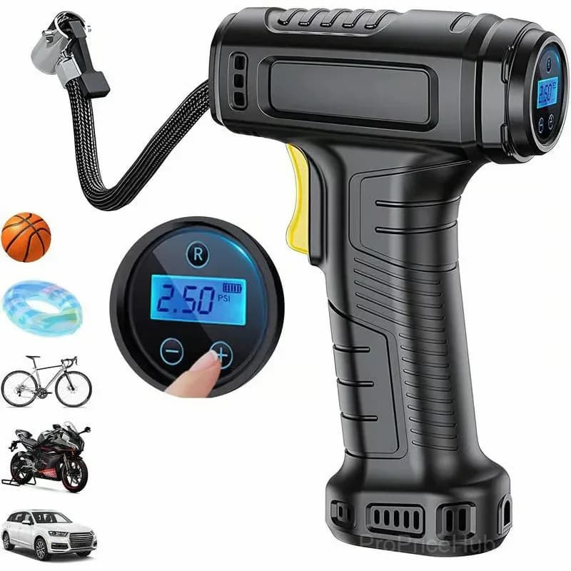 Portable Cordless Tire Air Compressor with Digital Display - View 2