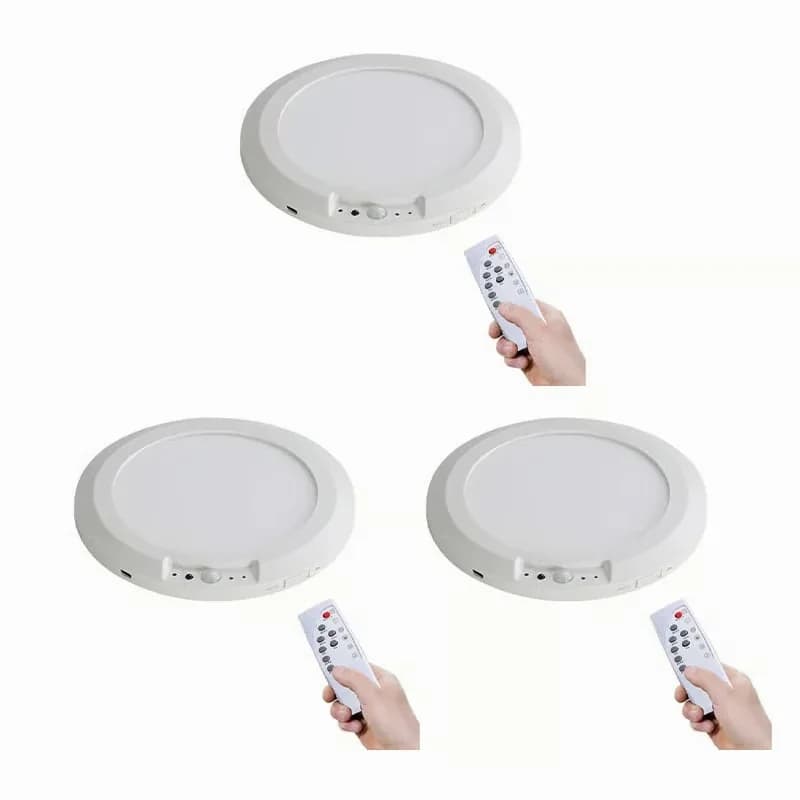 Motion Sensor LED Ceiling Light Set, Magnetic Mount, Remote - View 3