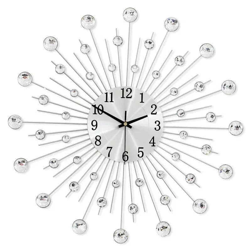 Creative Silver Wall Clock for Living Room Decor - Main