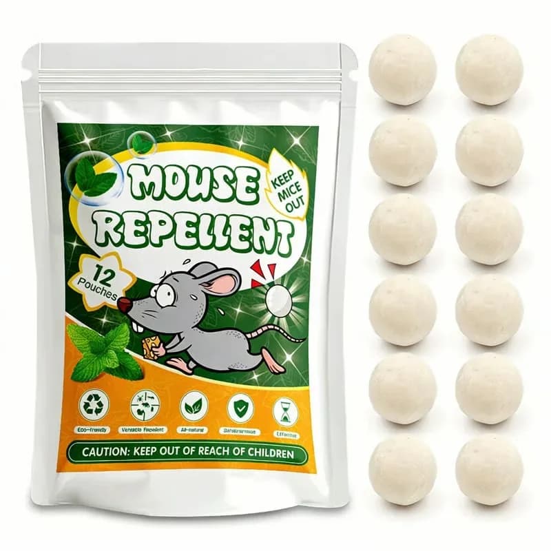 Plant Essential Oil Mouse Repellent Paper Balls, 12-Pack - Main