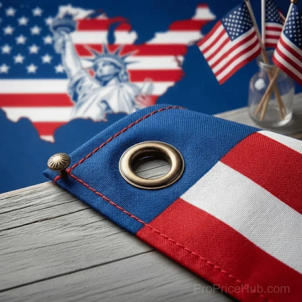 250th Anniversary USA Patriotic Fan Flag Banner - View 5