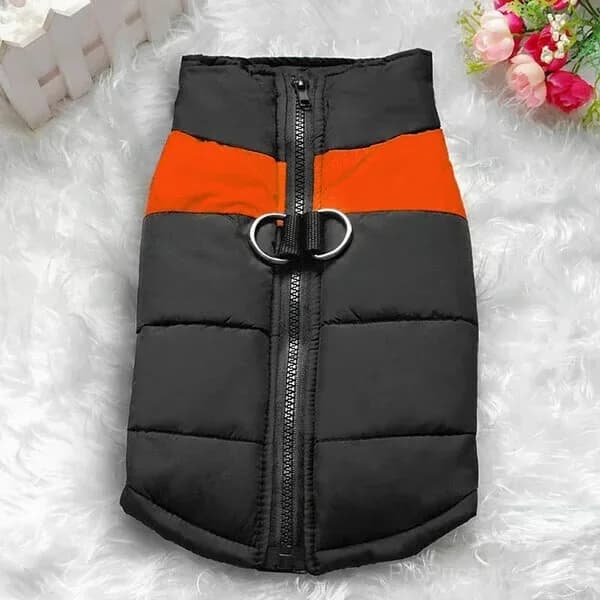 Winter Warm Waterproof Dog Vest with Zipper, Blue, Size S - View 4