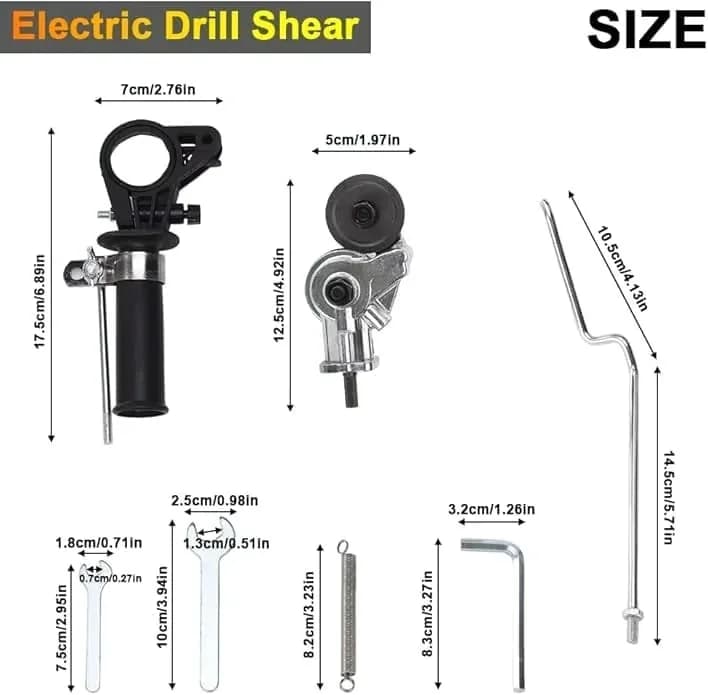 Metal Nibbler Drill Attachment Cutting Tool, 1 Set - Main