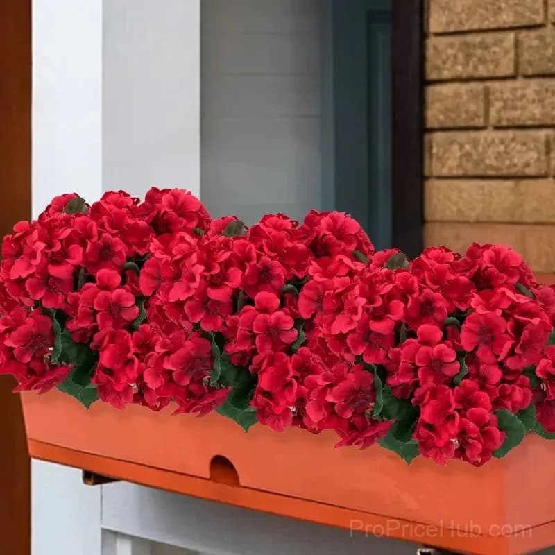 Artificial Geranium Flowers for Outdoors - View 15