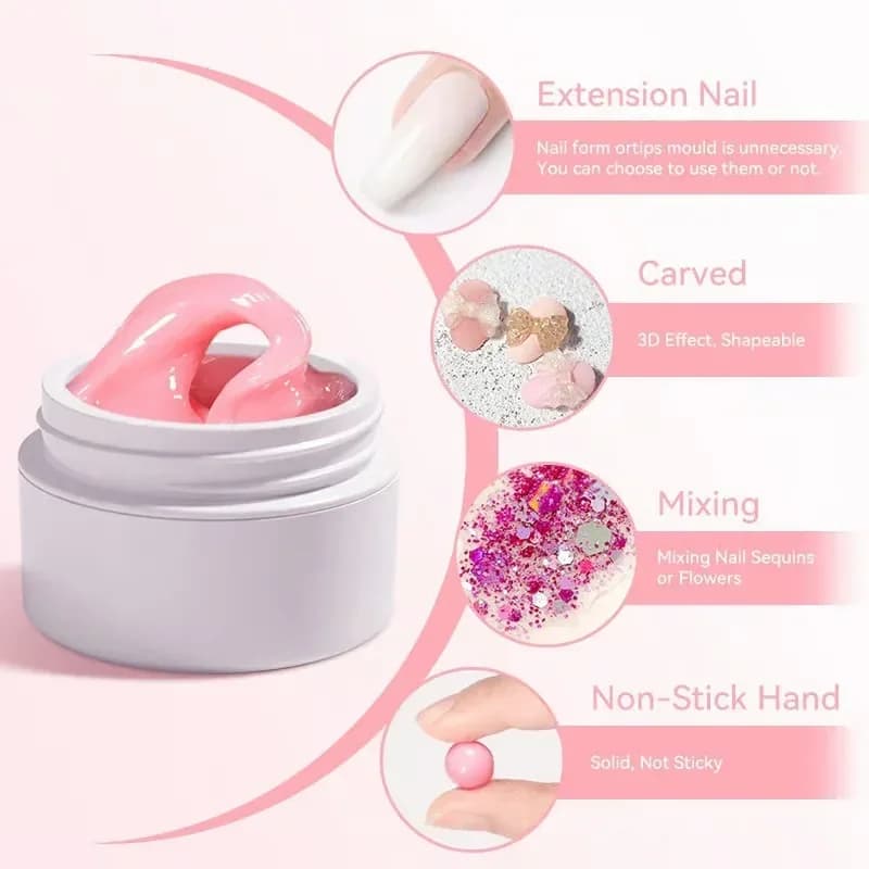 Clear Nail Extension Builder Gel Without Tools - View 9