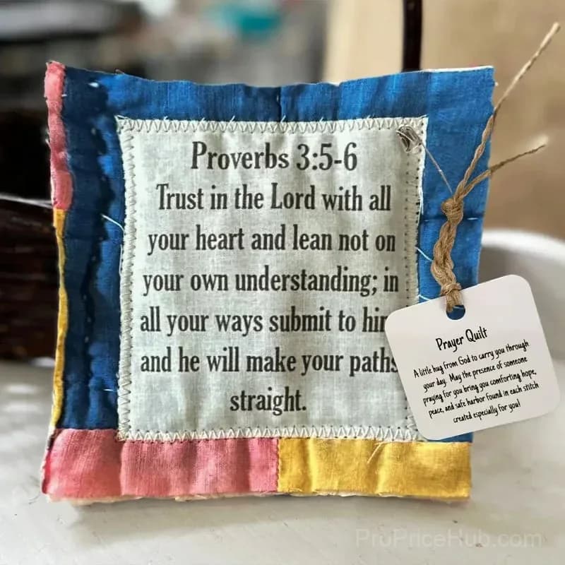 Prayer Quilt with Cross - Encouraging Blessed Gift, 2-Pack - View 12