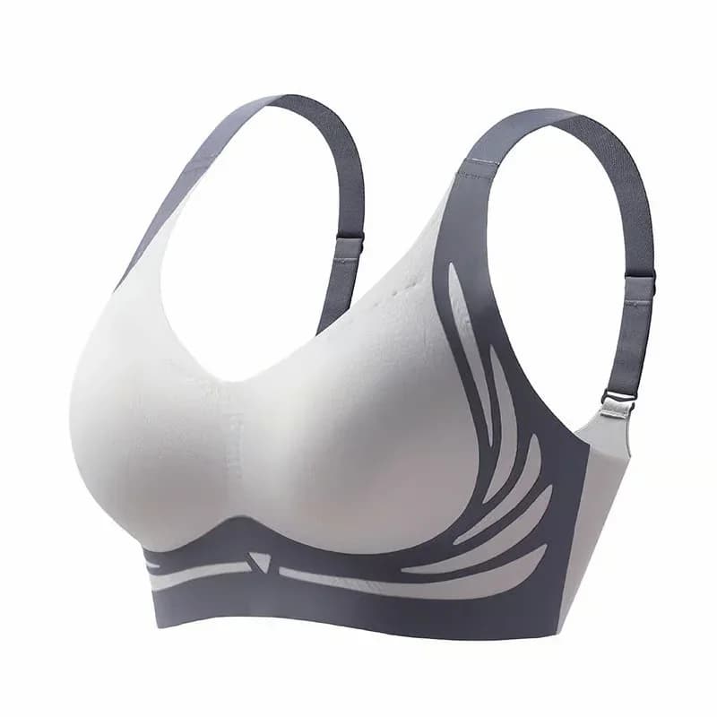 Women's Wire-Free Push-Up Anti-Sagging Bra, Green, M (B/C) - View 11