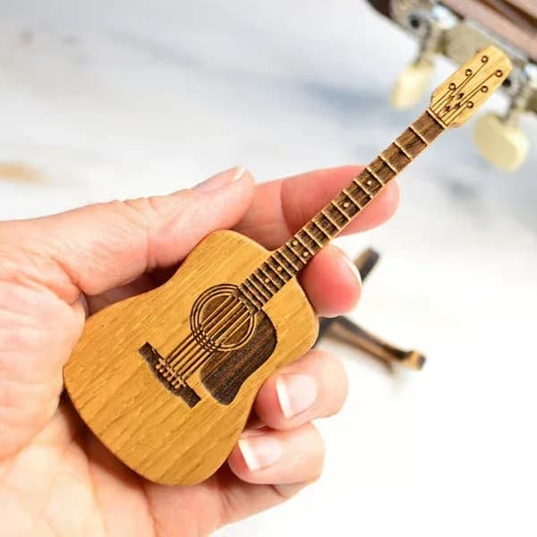 Wooden Acoustic Guitar Pick Box - View 12