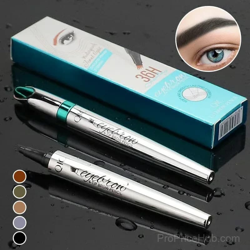 Waterproof Microblading Eyebrow Pen, 4-Fork Tip, Light Brown - Alt
