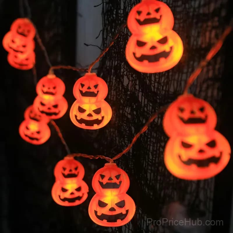 LED Halloween Black Cat String Lights, Battery, 1.5m 10 LEDs - Alt