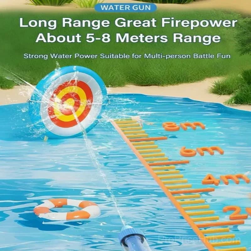360° Rotary Water Blasters - Rapid-Fill Pump Action Pool Cannons for Outdoor Games (Ages 3+) - View 5