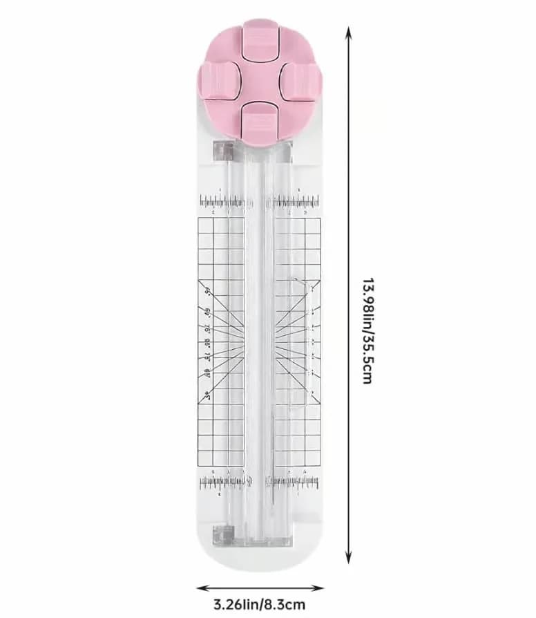 4-in-1 Pink Paper Cutter and Trimmer Tool - Main
