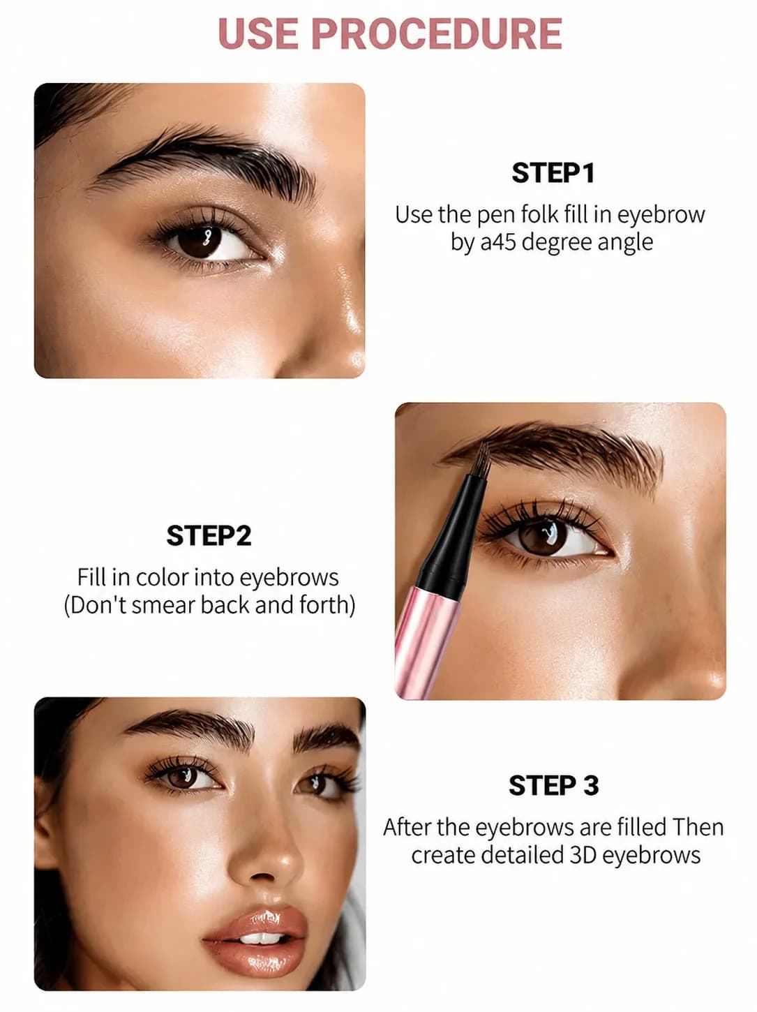 Long Lasting Waterproof Micro Fork Brow Pen - View 4