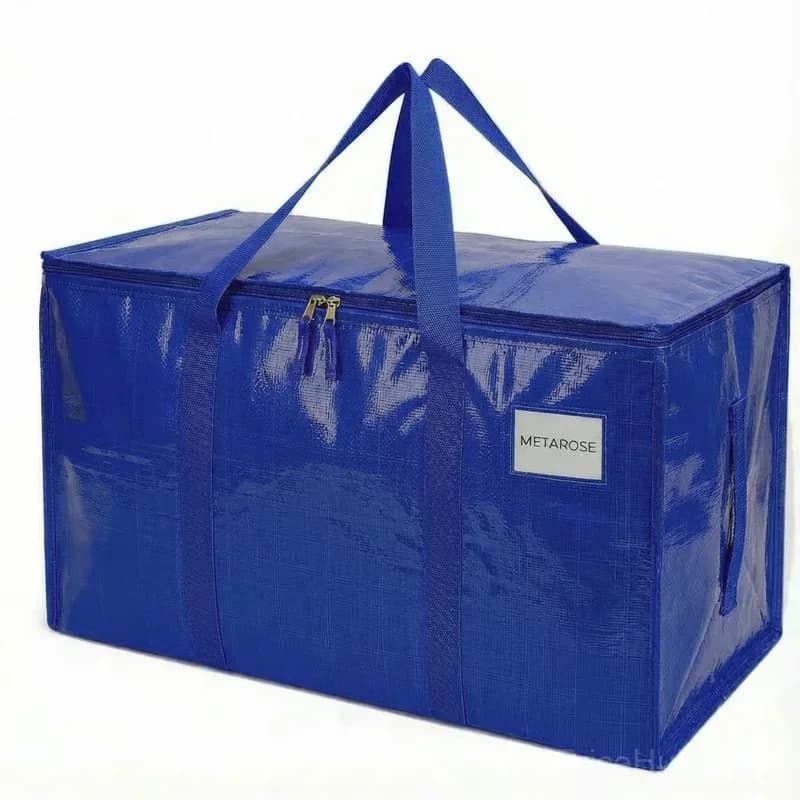 24 Gallon Extra Large Heavy Duty Foldable Moving Bag, Blue - Main