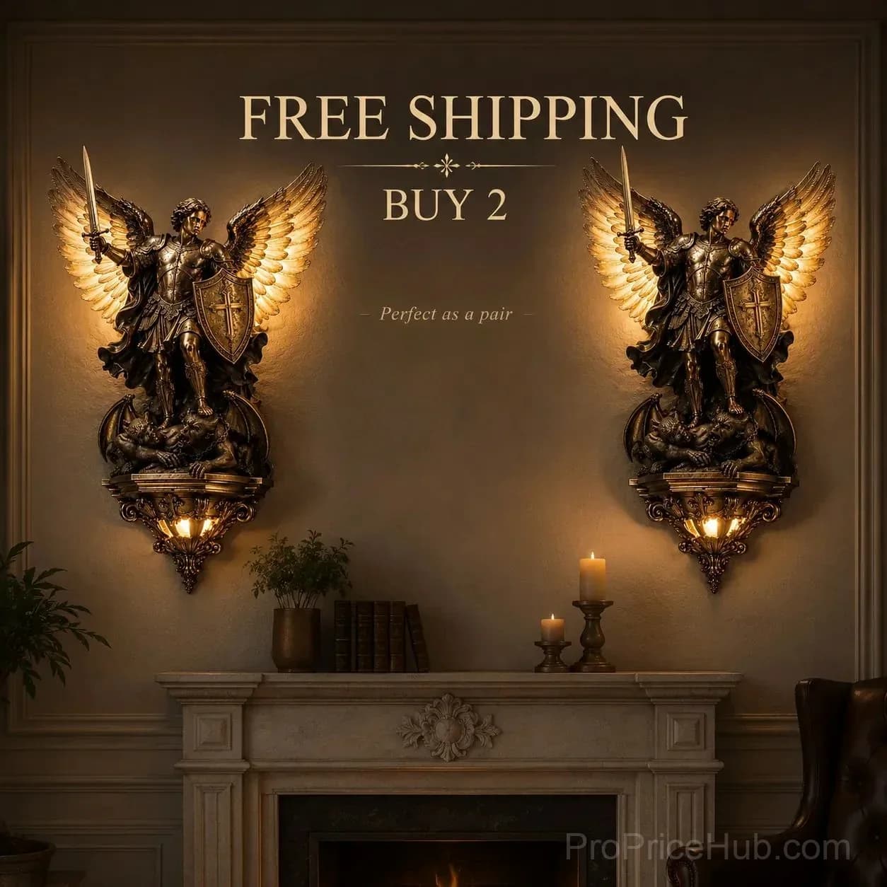 St. Michael Guardian Angel Wall Light - View 12