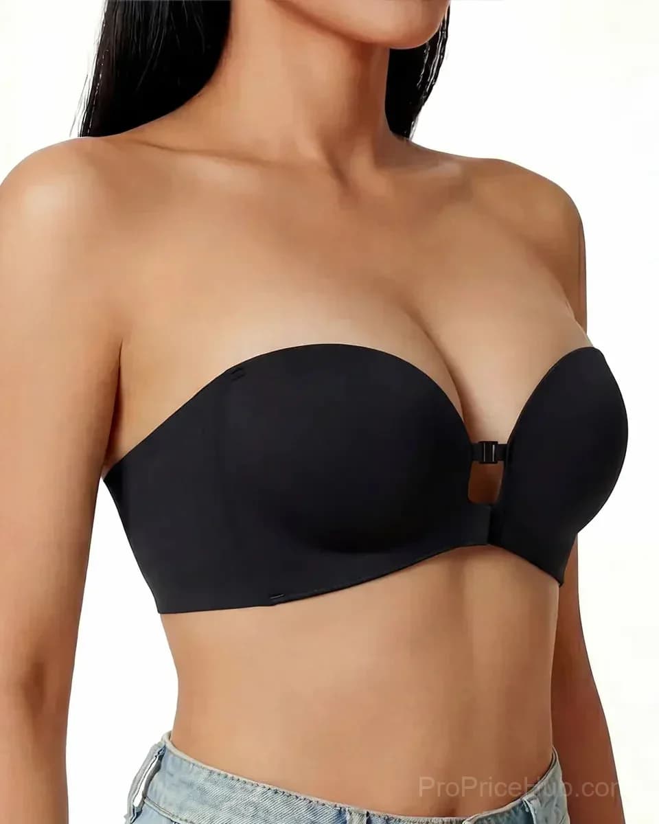 Front Closure Strapless Wireless Support Bra - View 5