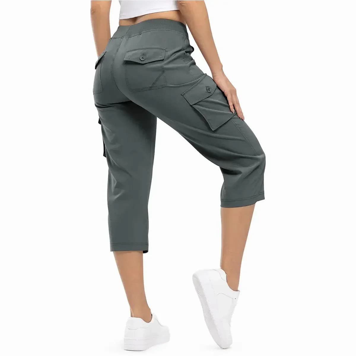Women's Lightweight Hiking Capris: Quick-Dry, 6 Pockets, Loose Fit - View 14