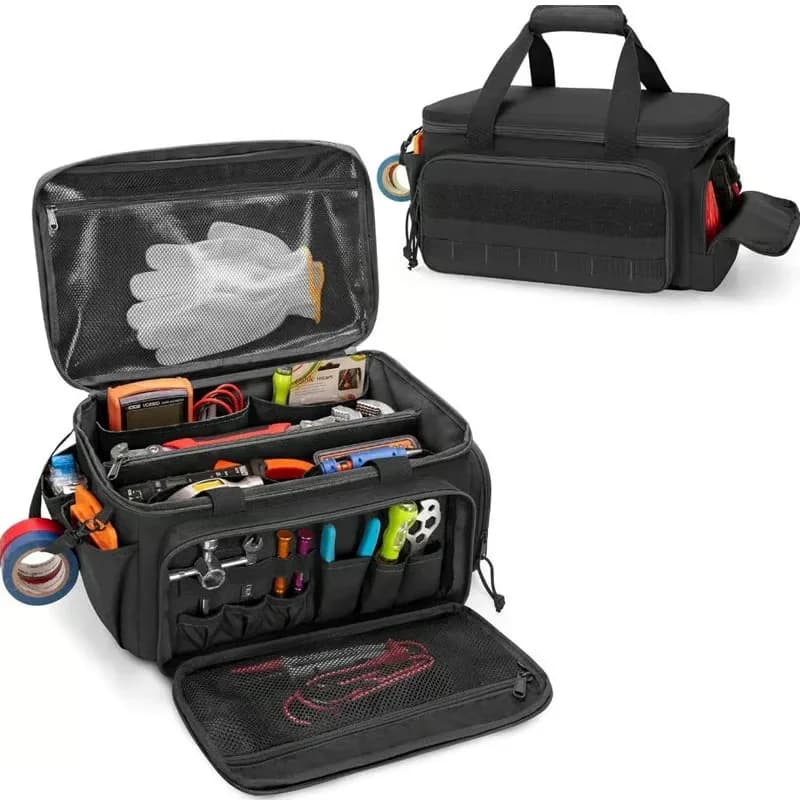 14-Inch Heavy-Duty Canvas Tool Bag, Black, 1 Piece - Alt