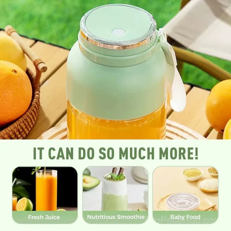 Light Green 1300 ml Wireless Portable Juicer Cup - View 9