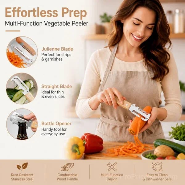 Multi-Function Vegetable Peeler - Kitchen Cutter & Prep Tool - Main