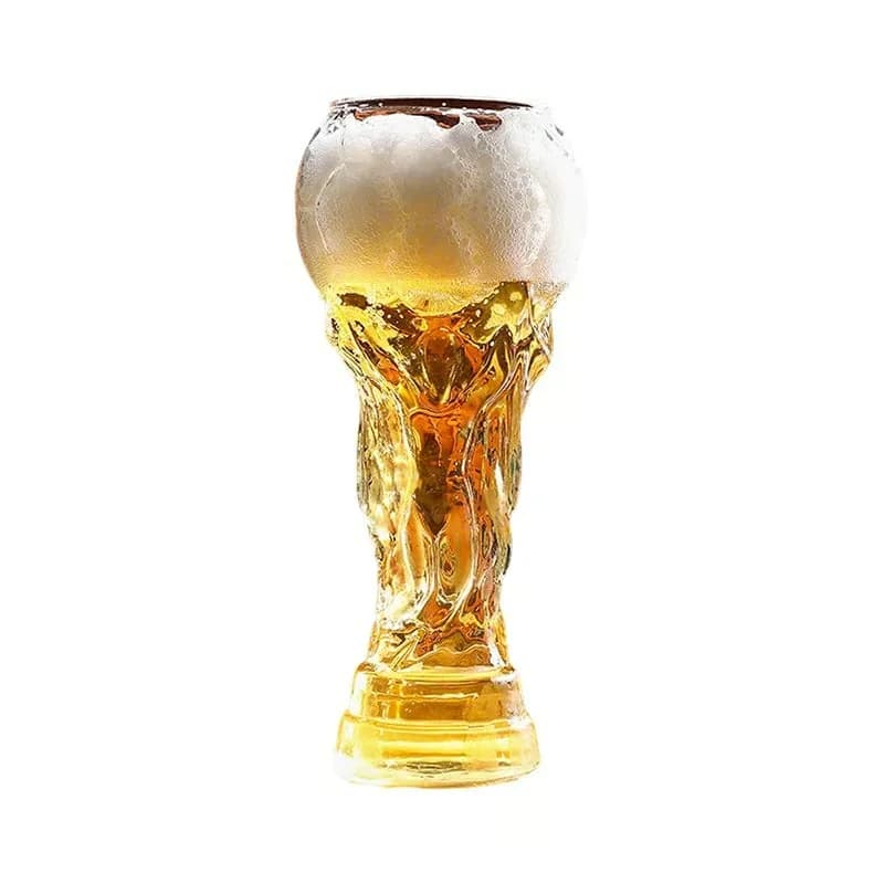 Small Soccer Trophy-Style Beer Glass for Soccer Fans - Main
