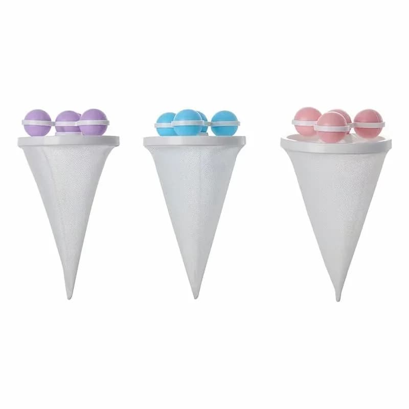 Washing Machine Mesh Hair Filter Bags, Purple/Blue/Pink - Main