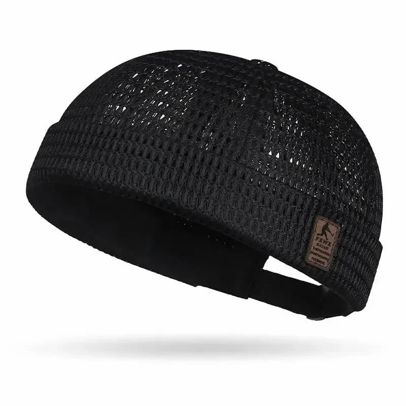 Men’s Breathable Brimless Docker Hat Mesh Skull Cap - Main