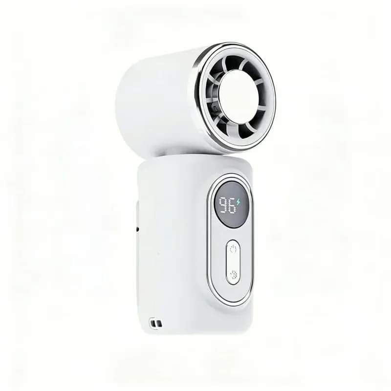 Mini Portable Handheld Clip-On Fan with Ice Cooling, White - Main
