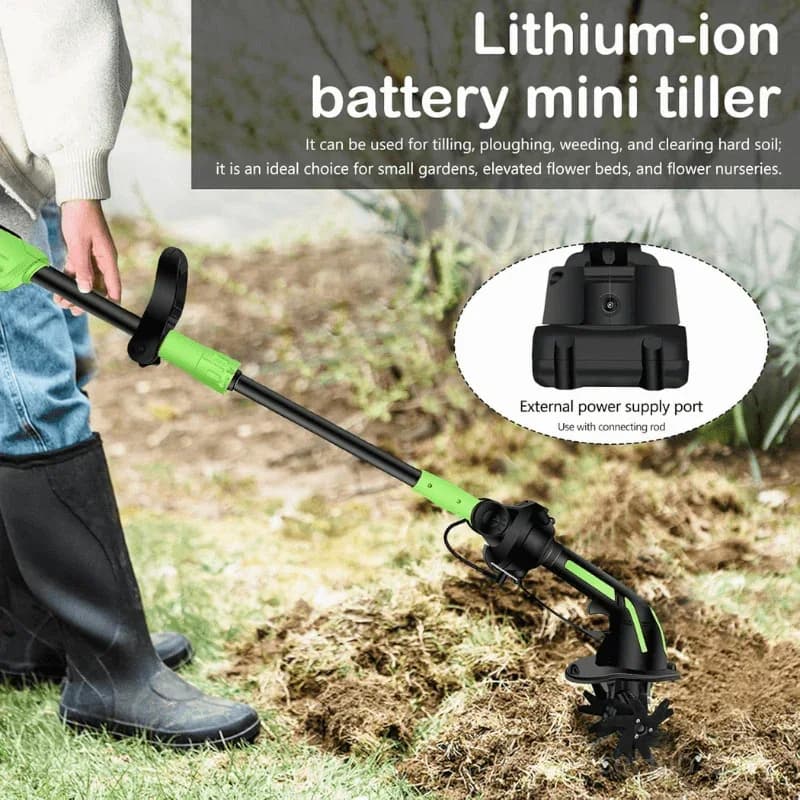 2-in-1 Cordless Tiller & Cultivator with Extension Pole - View 6
