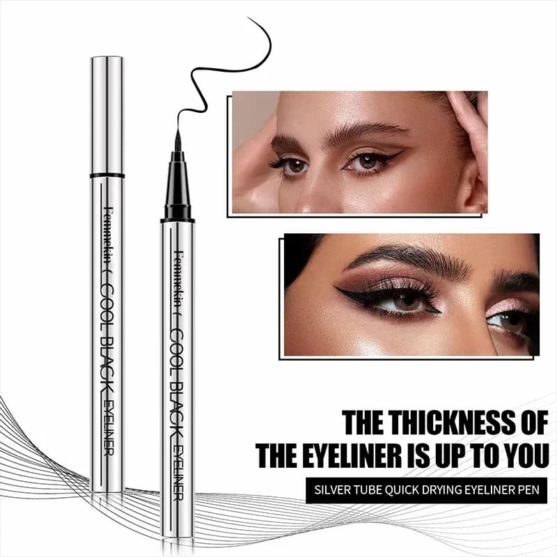 Cool Black/Brown Waterproof Eyeliner - 24hr Long-Lasting, One Stroke Formula - Alt