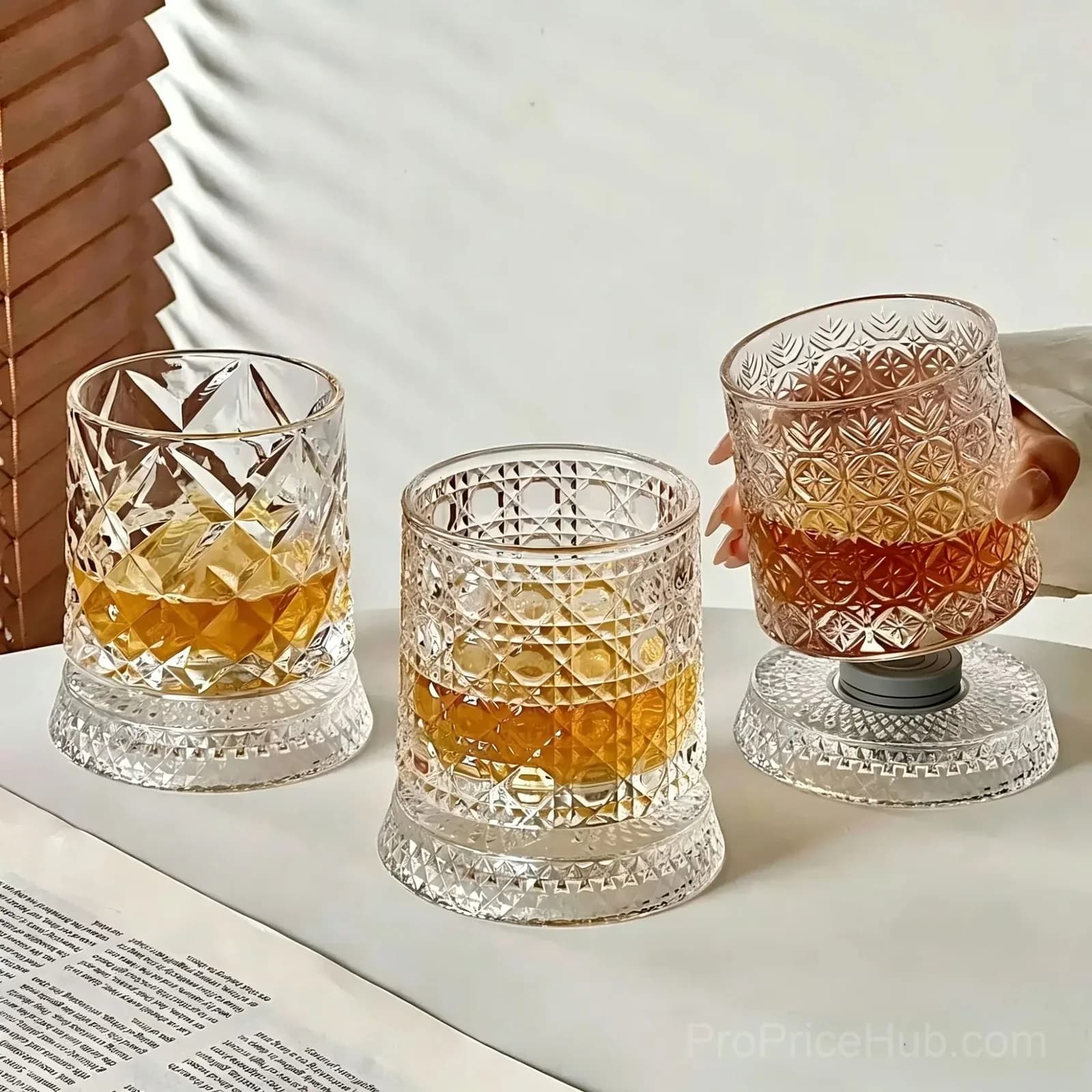 Whiskey Glass with Smooth Spin and Glow Effect - Perfect Gift - View 7